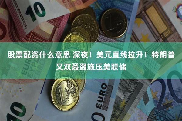 股票配资什么意思 深夜！美元直线拉升！特朗普又双叒叕施压美联储