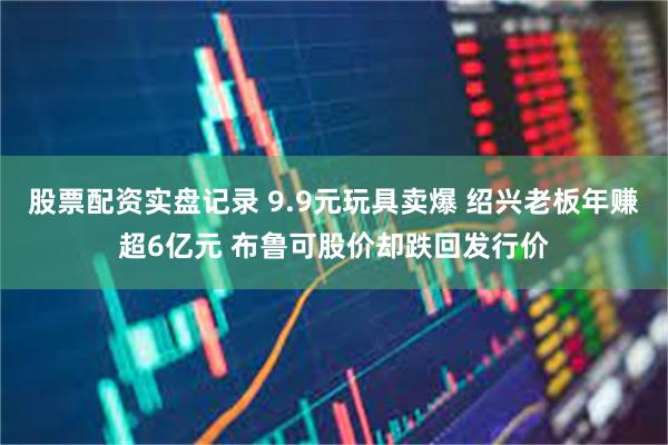 股票配资实盘记录 9.9元玩具卖爆 绍兴老板年赚超6亿元 布鲁可股价却跌回发行价