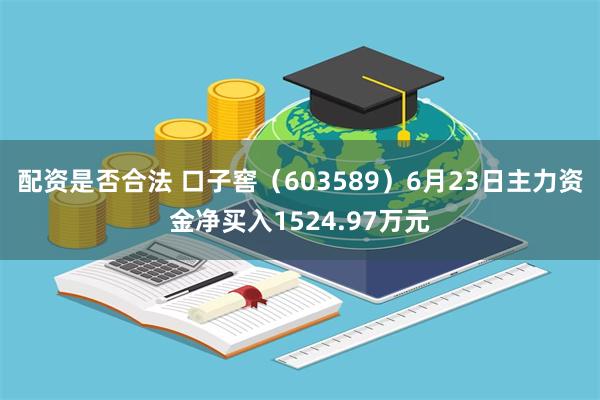配资是否合法 口子窖（603589）6月23日主力资金净买入1524.97万元
