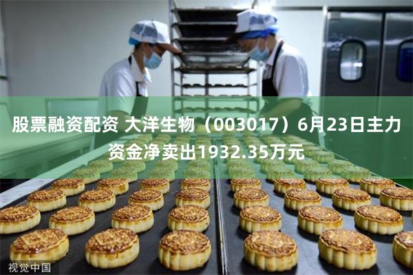 股票融资配资 大洋生物（003017）6月23日主力资金净卖出1932.35万元