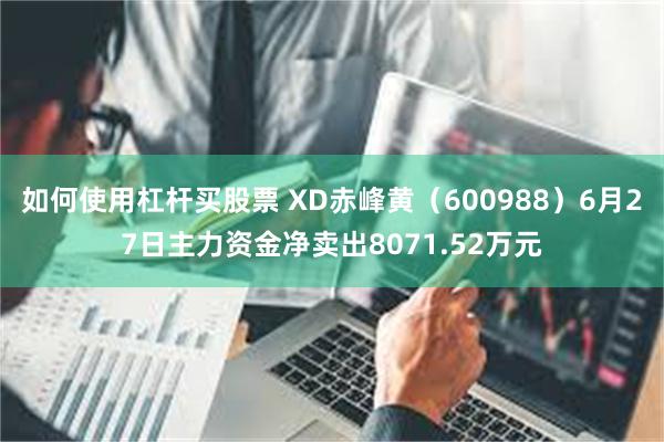 如何使用杠杆买股票 XD赤峰黄（600988）6月27日主力资金净卖出8071.52万元