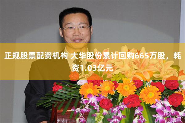 正规股票配资机构 大华股份累计回购665万股，耗资1.03亿元