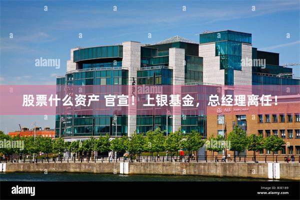 股票什么资产 官宣！上银基金，总经理离任！