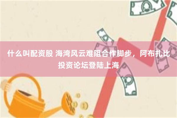 什么叫配资股 海湾风云难阻合作脚步，阿布扎比投资论坛登陆上海