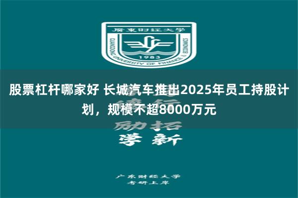 股票杠杆哪家好 长城汽车推出2025年员工持股计划，规模不超8000万元