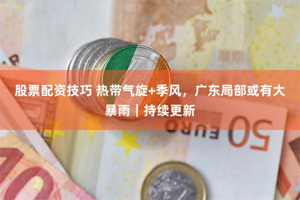 股票配资技巧 热带气旋+季风，广东局部或有大暴雨｜持续更新