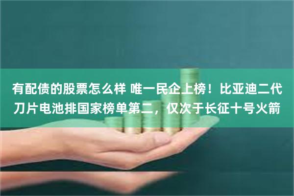 有配债的股票怎么样 唯一民企上榜！比亚迪二代刀片电池排国家榜单第二，仅次于长征十号火箭