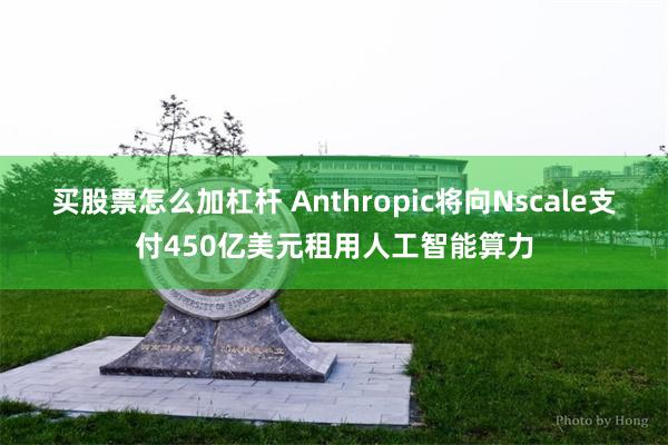 买股票怎么加杠杆 Anthropic将向Nscale支付450亿美元租用人工智能算力