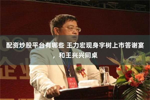 配资炒股平台有哪些 王力宏现身宇树上市答谢宴,和王兴兴同桌