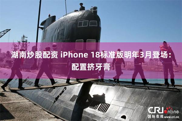 湖南炒股配资 iPhone 18标准版明年3月登场：配置挤牙膏
