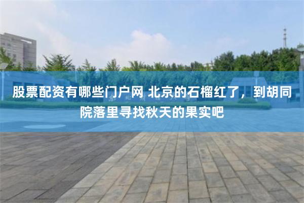 股票配资有哪些门户网 北京的石榴红了，到胡同院落里寻找秋天的果实吧