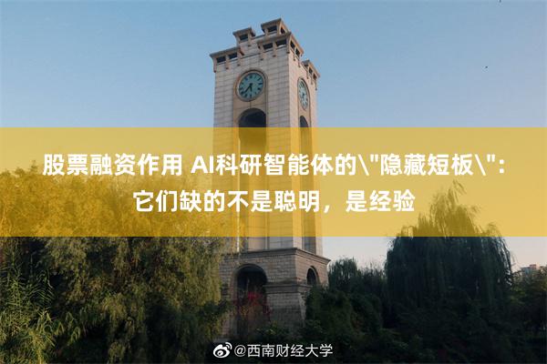 股票融资作用 AI科研智能体的